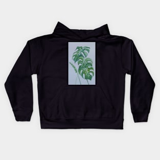 monstera leaves Kids Hoodie